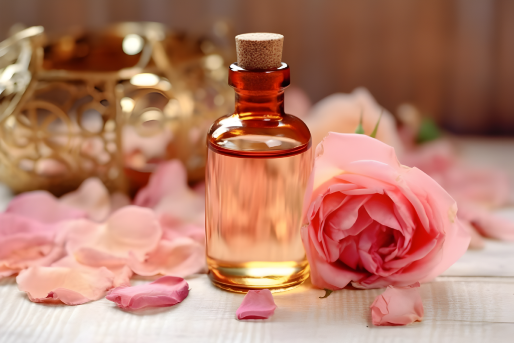 Rose oil is high in phenols.